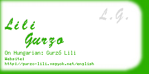 lili gurzo business card