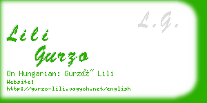 lili gurzo business card